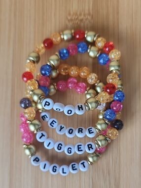 🆕️4pc Winnie The Pooh Stackable Bead Bracelets